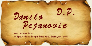 Danilo Pejanović vizit kartica